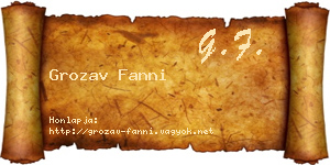 Grozav Fanni névjegykártya